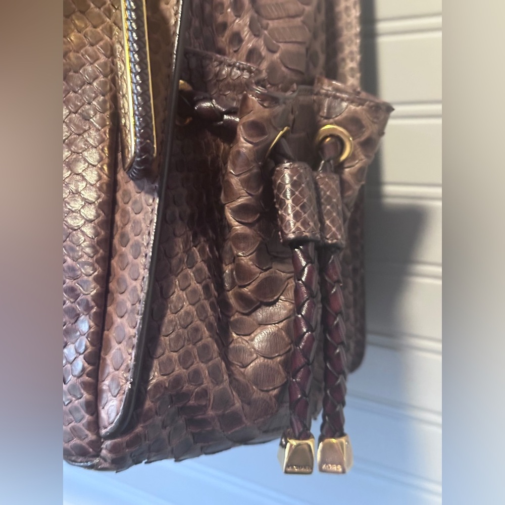 Michael Kors *RARE* Collection Python Skorpios Runway Line Hobo Bag MSRP:$2,795 - Picture 5 of 13